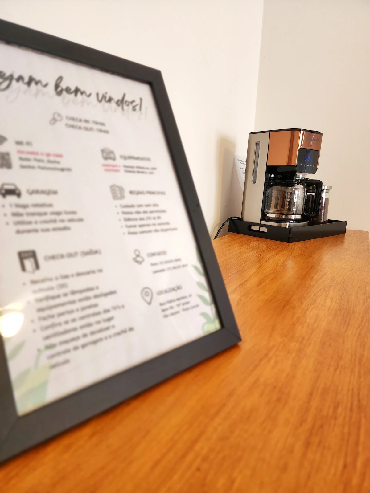 Coffee maker, beachfront apartment in Praia Grande